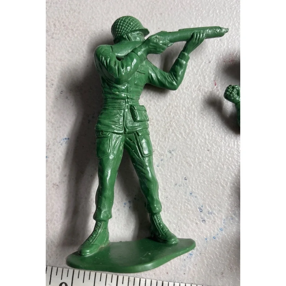 Vintage Green Plastic Toy Soldiers‎ Set Of 11 Army Figures 5